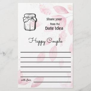 Flyer Date Ideas - Pink Watercolor