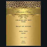 Flyer Elegant Classy Gold Black Leopard animal<br><div class="desc">Flyers Elegant Classy Gold Black Leopard animal print Business Image flyer Template</div>