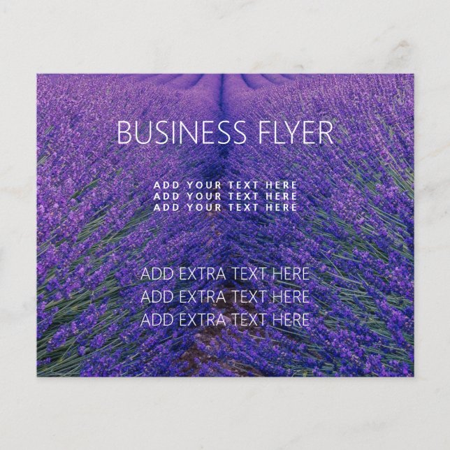 FLYER FOR BUSINESS  : LAVENDER FIELD (Front)