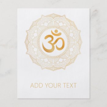 Flyer : Gold Mandala & Ohm by TINYLOTUS at Zazzle
