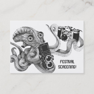 Flyer Hype Film Octopus Camera Film Screening Business Card