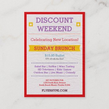 Flyer Hype Paint Vintage Sale Event Promotion Business Card by MyBindery at Zazzle