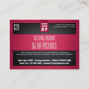 Flyer Hype Tough Red Club Event Promo Card Pack by MyBindery at Zazzle