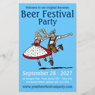 Flyer Oktoberfest Party Dancing Couple