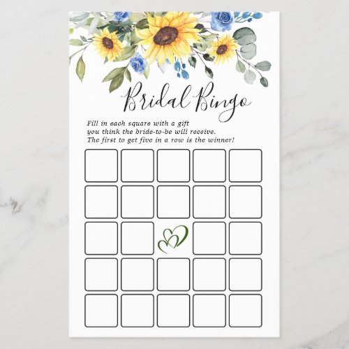 FLYER PAPER Elegant Sunflowers Eucalyptus Game