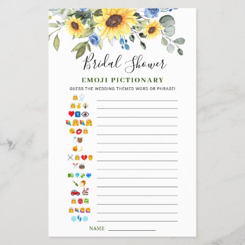 FLYER PAPER Elegant Sunflowers Eucalyptus Game