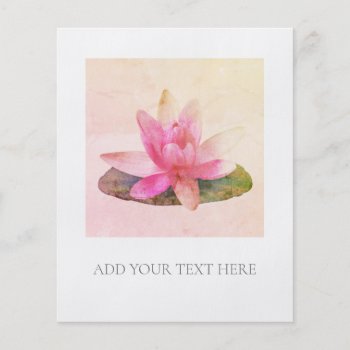 Flyer : Pink Lotus by TINYLOTUS at Zazzle