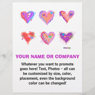 Flyer - Pop Art Crazy Hearts 2