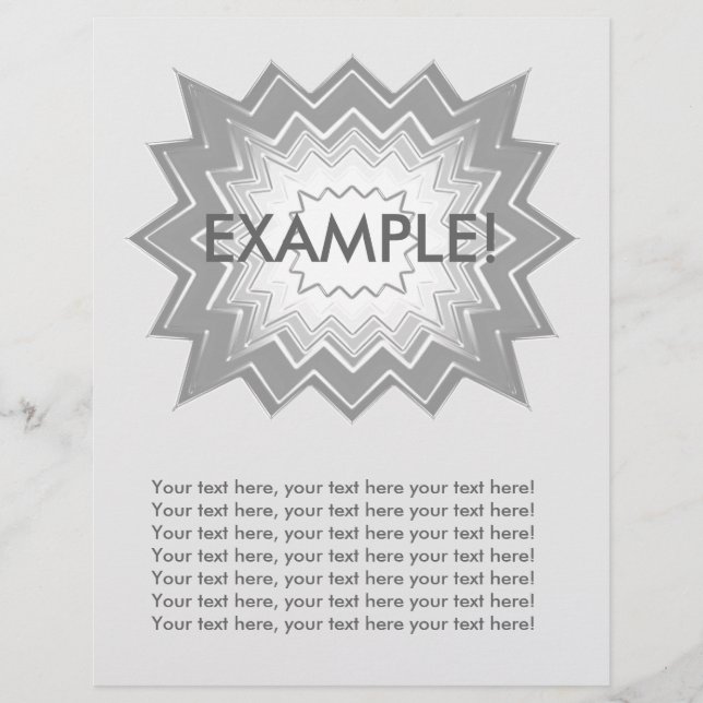 Flyer Template: Attention Getter: Gray Explosion! (Front)