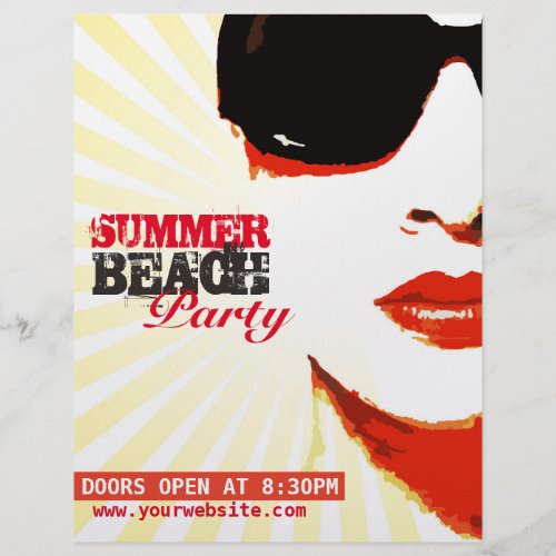 flyer to summer beach party