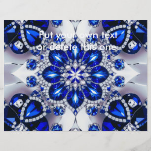 Flyer with Blue White Colors Design