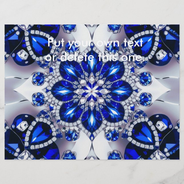 Flyer with Blue White Colors Design (Front)