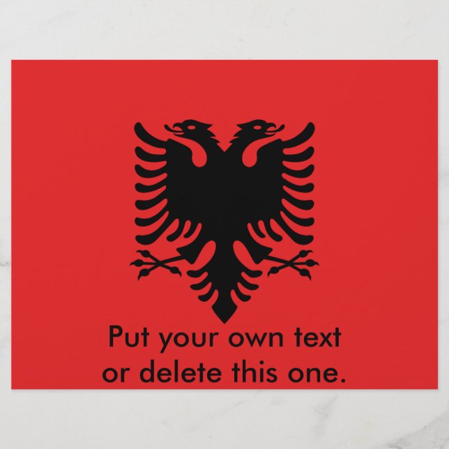 Flyer with Flag of Albania (Front)