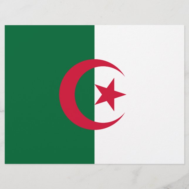 Flyer with Flag of Algeria (Front)