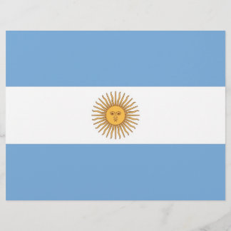 Flyer with Flag of Argentina