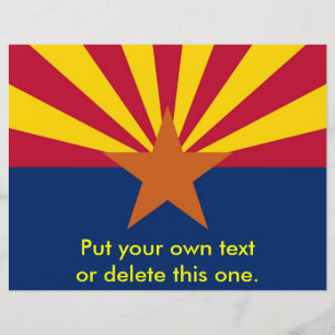 Flyer with Flag of Arizona, U.S.A.