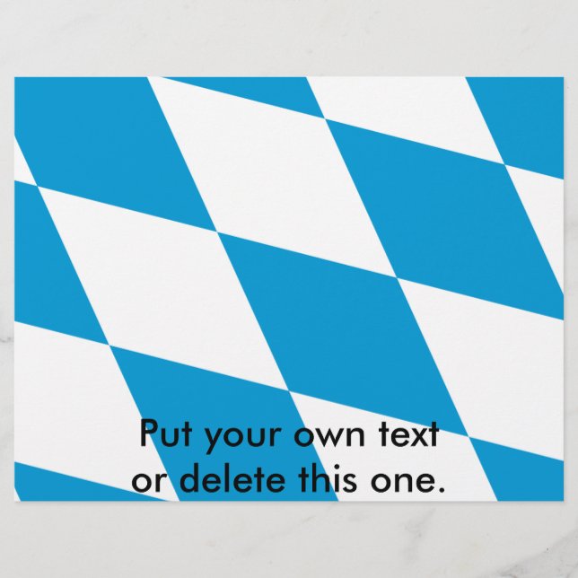 Flyer with Flag of Bavaria, Germany (Front)