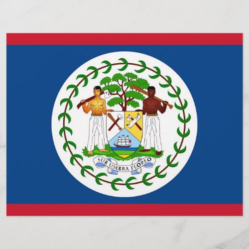 Flyer with Flag of Belize