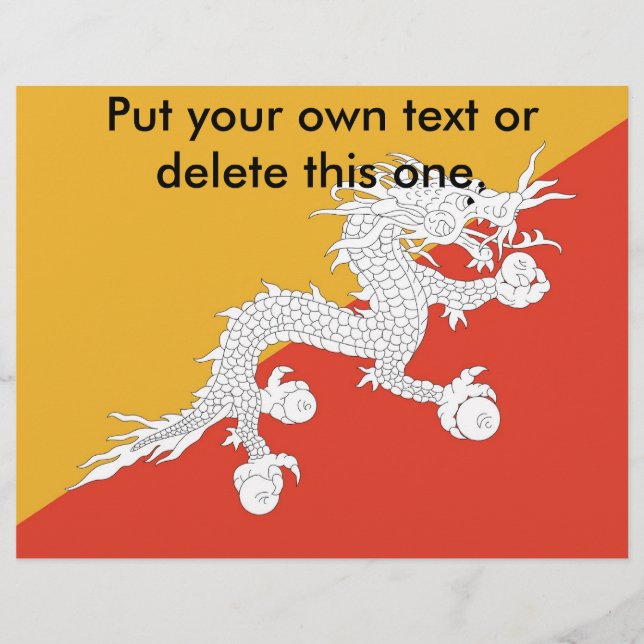 Flyer with Flag of Bhutan (Front)