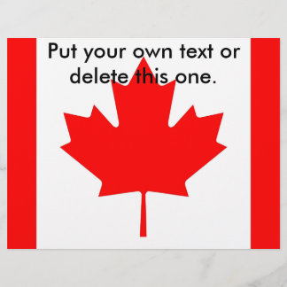 Flyer with Flag of Canada