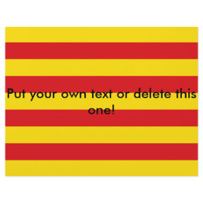 Flyer with Flag of Catalonia