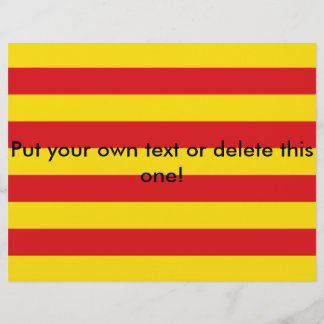 Flyer with Flag of Catalonia