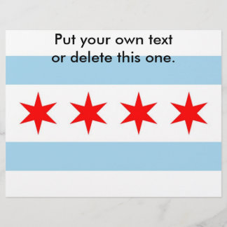 Flyer with Flag of Chicago, U.S.A.
