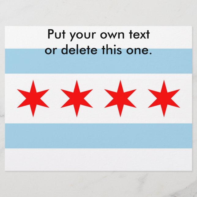 Flyer with Flag of Chicago, U.S.A. (Front)