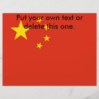 Flyer with Flag of China