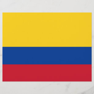 Flyer with Flag of Colombia