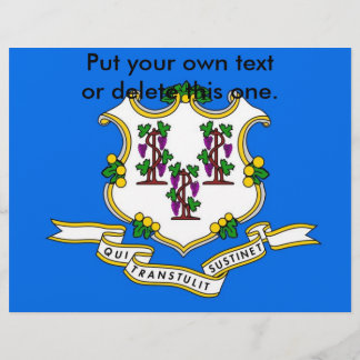 Flyer with Flag of Connecticut, U.S.A.