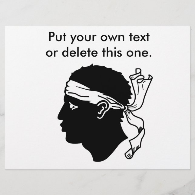 Flyer with Flag of Corsica, France (Front)