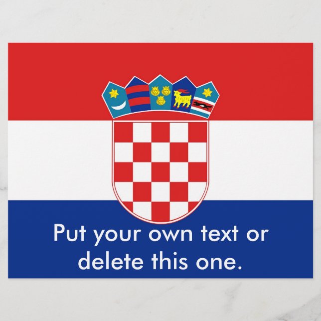Flyer with Flag of Croatia (Front)