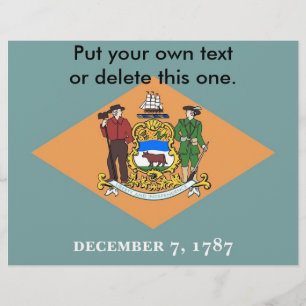 Flyer with Flag of Delaware, U.S.A.