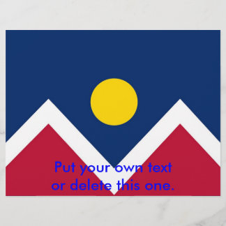 Flyer with Flag of Denver, Colorado, U.S.A.