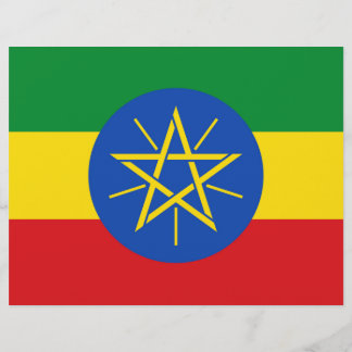 Flyer with Flag of Ethiopia