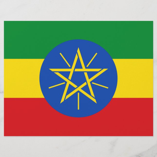 Flyer with Flag of Ethiopia (Front)
