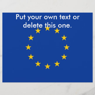 Flyer with Flag of European Union