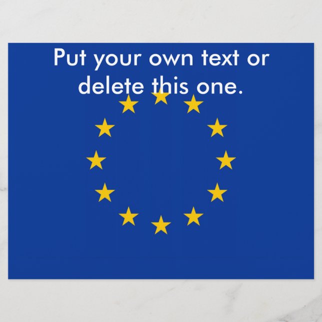 Flyer with Flag of European Union (Front)