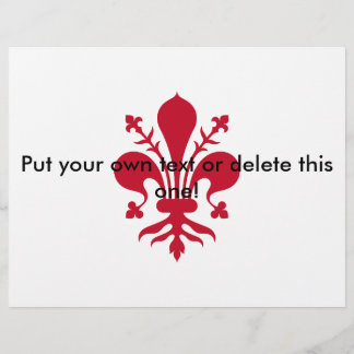 Flyer with Flag of Florence, Italy