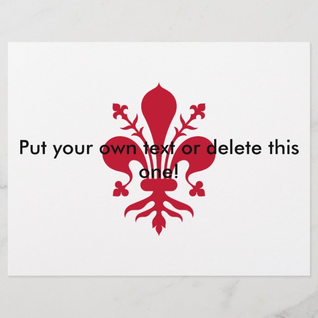 Flyer with Flag of Florence, Italy (Front)