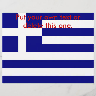 Flyer with Flag of Greece