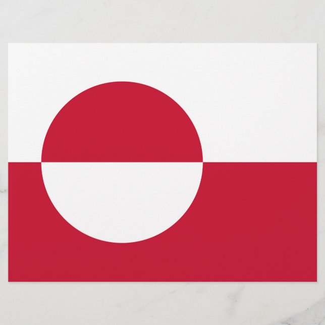 Flyer with Flag of Greenland (Front)