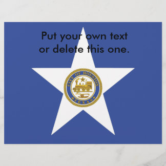 Flyer with Flag of Houston City, USA