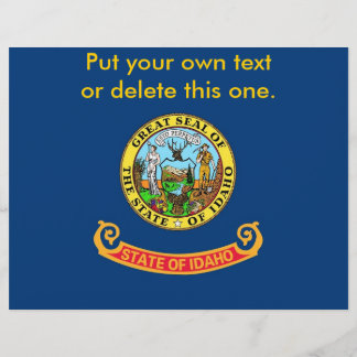Flyer with Flag of Idaho, U.S.A.