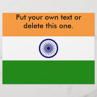 Flyer with Flag of India