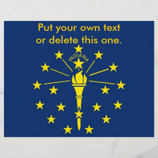 Flyer with Flag of Indiana, U.S.A.