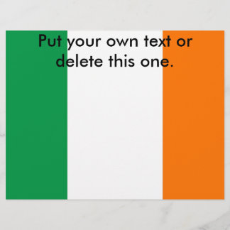 Flyer with Flag of Ireland