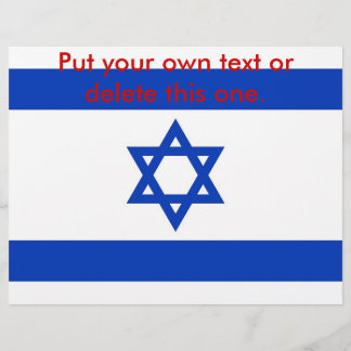 Flyer with Flag of Israel