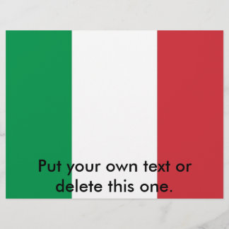 Flyer with Flag of  Italy